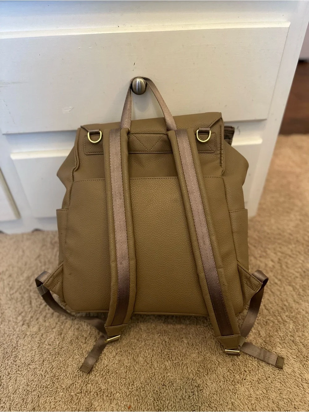 Freshly Picked Taupe Pebbled Baby Backpack